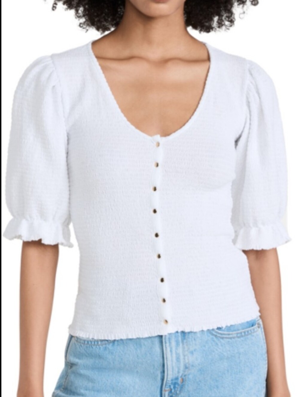 Nation LTD NEW XS White Laila Snap Corset Top